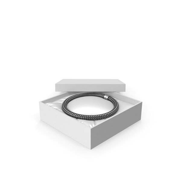 Necklace: Silver and Black Neck Jewelry in a White Gift Packaging PNG & PSD Images Necklace: Silver and Black Neck Jewelry in a White Gift Packaging PNG & PSD Images