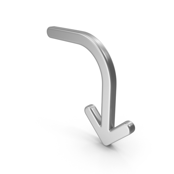 Directional: Silver Arrow Turn Down PNG & PSD Images Directional: Silver Arrow Turn Down PNG & PSD Images