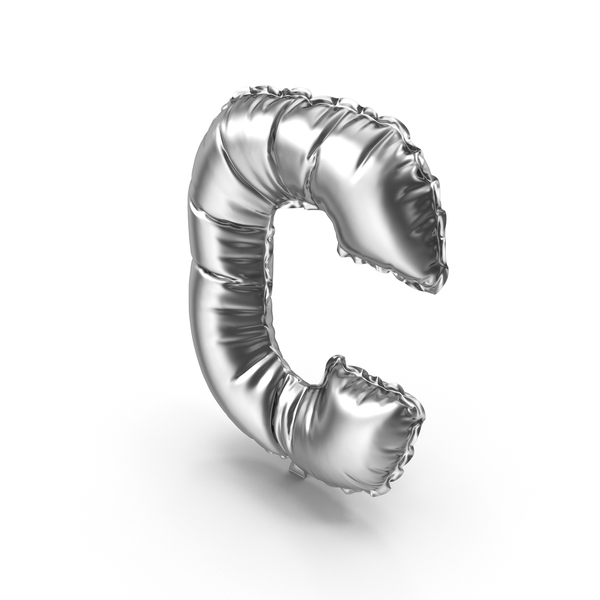 Language: Silver Balloon Letter C PNG & PSD Images Language: Silver Balloon Letter C PNG & PSD Images