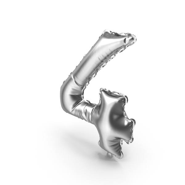 Silver Balloon Number 4 PNG & PSD Images Silver Balloon Number 4 PNG & PSD Images
