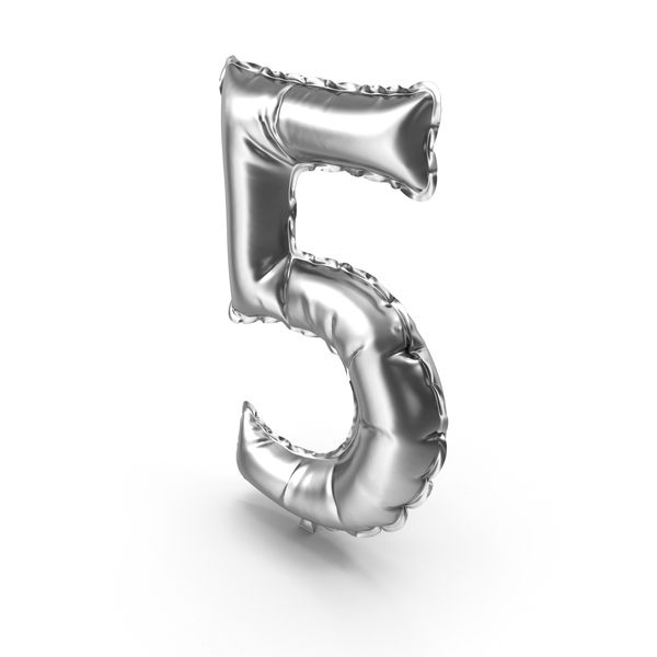 Silver Balloon Number 5 PNG & PSD Images Silver Balloon Number 5 PNG & PSD Images