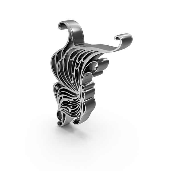 Symbols: Silver Butterfly Symbol PNG & PSD Images