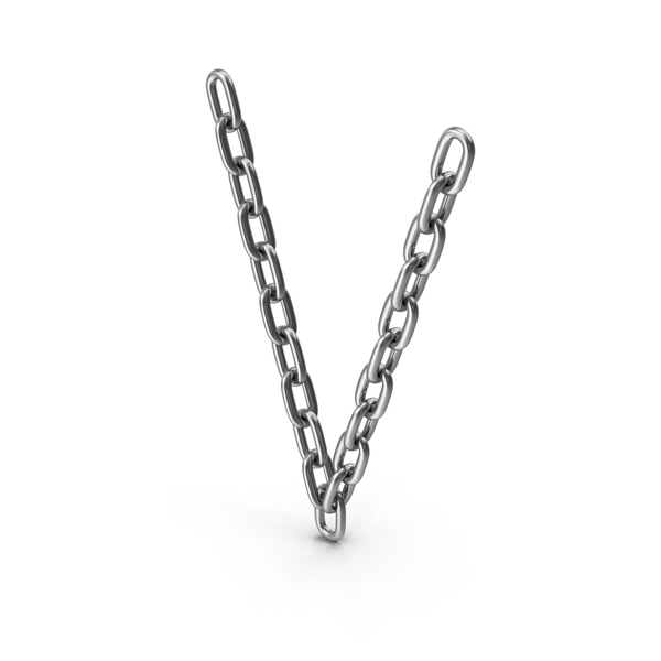 Language: Silver Chain Letter V PNG & PSD Images Language: Silver Chain Letter V PNG & PSD Images