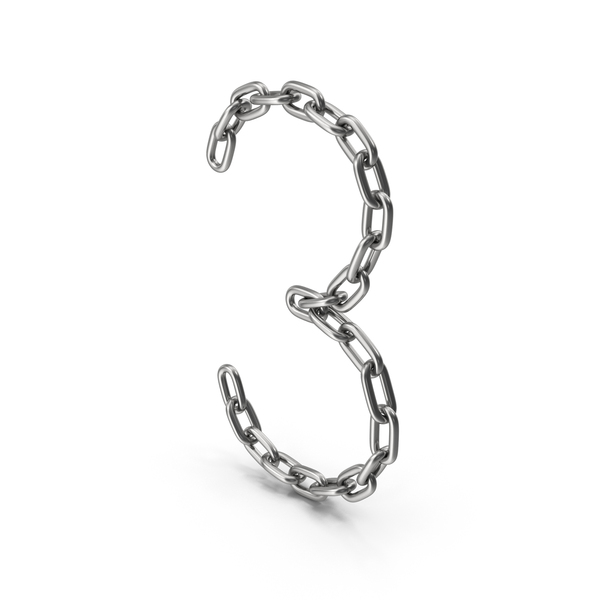 Silver Chain Number Three PNG & PSD Images Silver Chain Number Three PNG & PSD Images