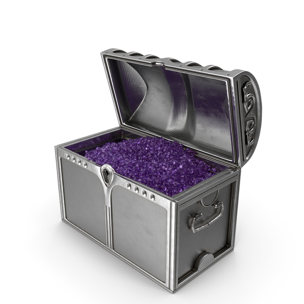 Treasure: Silver Chest With Tiny Amethyst Gems PNG & PSD Images Treasure: Silver Chest With Tiny Amethyst Gems PNG & PSD Images