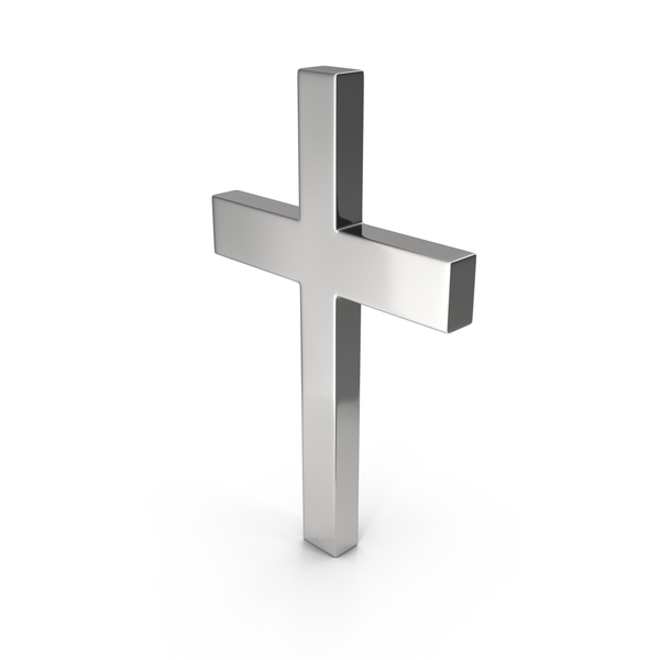 Cristian: Silver Christian Cross PNG & PSD Images