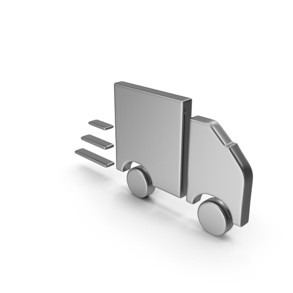 Box: Silver Delivery Truck Symbol PNG & PSD Images