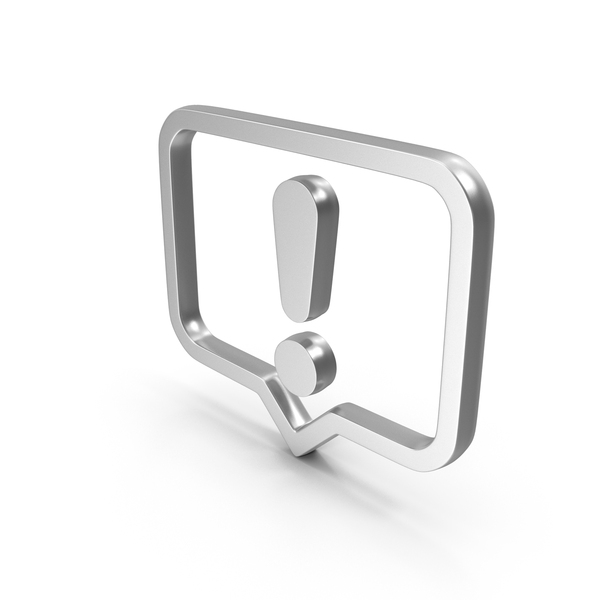 Symbols: Silver Exclamation Mark Chat Icon PNG & PSD Images Symbols: Silver Exclamation Mark Chat Icon PNG & PSD Images