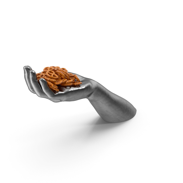 Pretzel: Silver Hand Handful with Mini Pretzels PNG & PSD Images Pretzel: Silver Hand Handful with Mini Pretzels PNG & PSD Images
