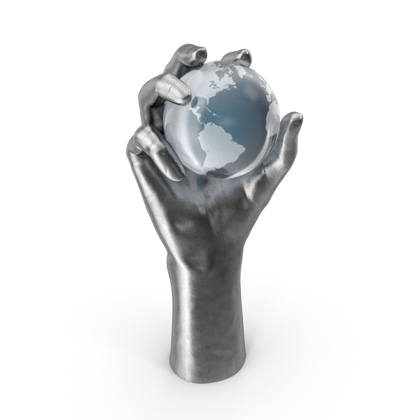 Globe Shape: Silver Hand Holding a Crystal Earth PNG & PSD Images Globe Shape: Silver Hand Holding a Crystal Earth PNG & PSD Images