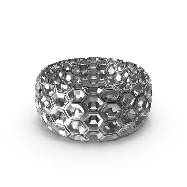 Sculpture: Silver Honeycomb Toroid Ring PNG & PSD Images Sculpture: Silver Honeycomb Toroid Ring PNG & PSD Images