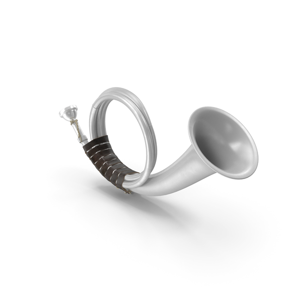 Instrument: Silver Hunting Horn PNG & PSD Images Instrument: Silver Hunting Horn PNG & PSD Images