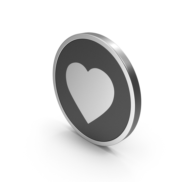 Heart Shaped Candy: Silver Icon Heart PNG & PSD Images