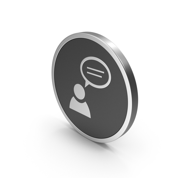 Logo: Silver Icon People Talking PNG & PSD Images