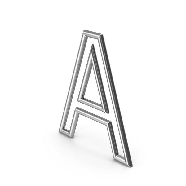 Language: Silver Letter A PNG & PSD Images