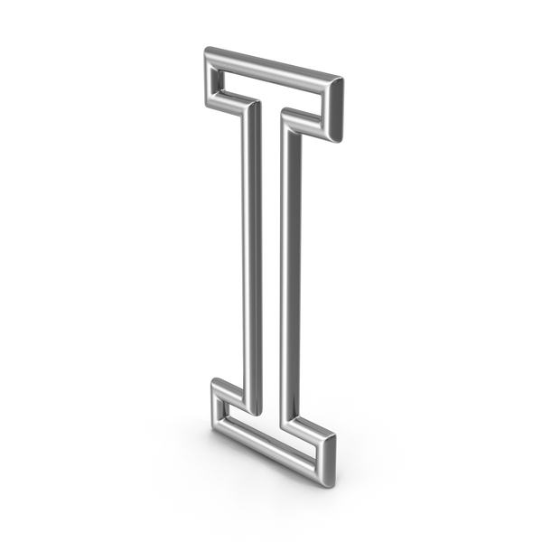 Language: Silver Letter I PNG & PSD Images