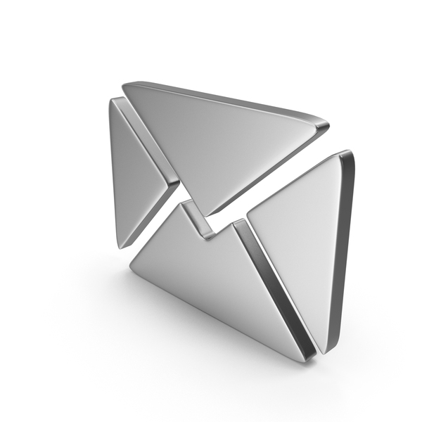 Letter: Silver Mail Symbol PNG & PSD Images