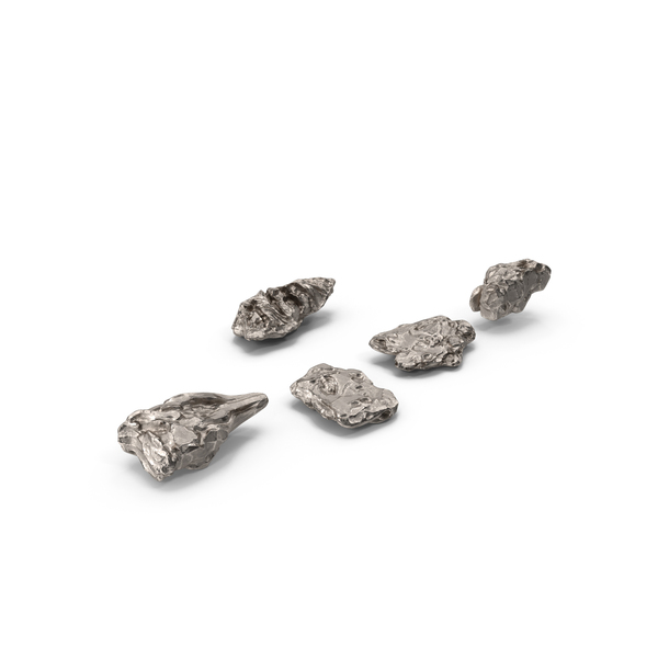 Rock: Silver Natural Minerals Small Stones PNG & PSD Images