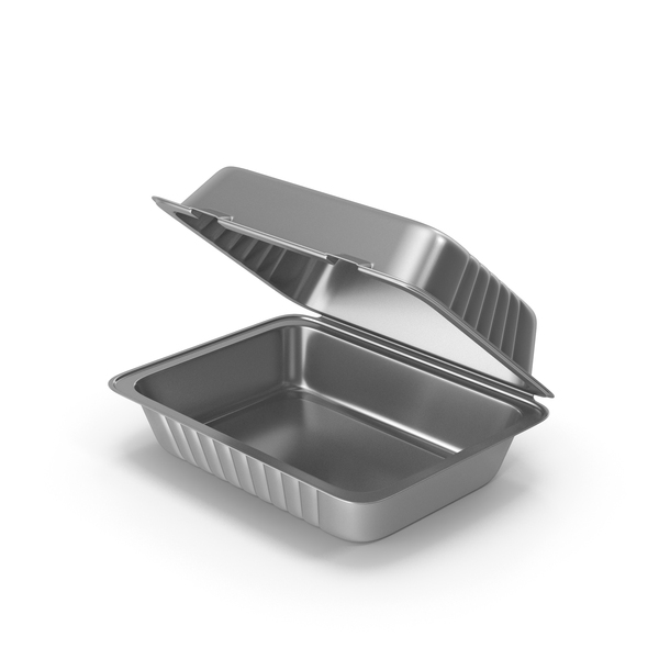 Silver Open Food Container PNG & PSD Images