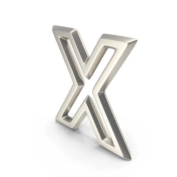 Silver Outline Letter X PNG Images & PSDs for Download | PixelSquid ...