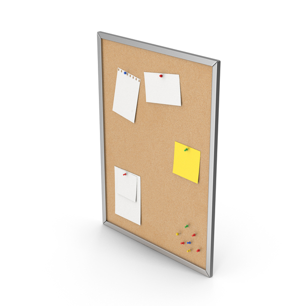 Corkboard: Silver Pinboard With Notes PNG & PSD Images Corkboard: Silver Pinboard With Notes PNG & PSD Images