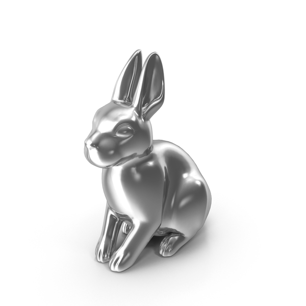 Silver Rabbit Figurine PNG & PSD Images Silver Rabbit Figurine PNG & PSD Images