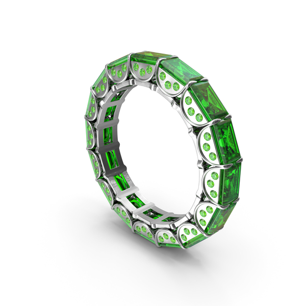 Silver Ring with Emeralds PNG & PSD Images Silver Ring with Emeralds PNG & PSD Images