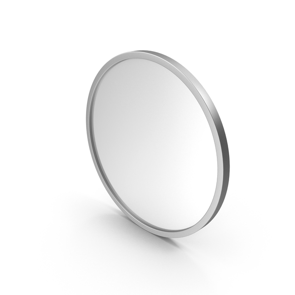 Silver Round Wall Mirror PNG & PSD Images