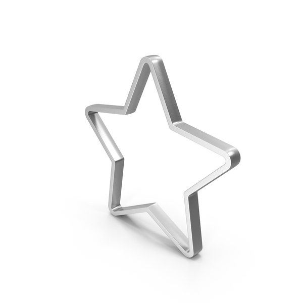 Symbols: Silver Star Outline Symbol PNG & PSD Images