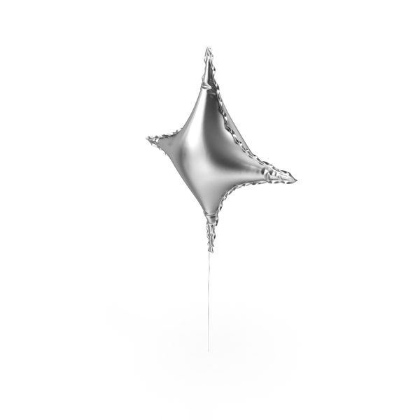 Balloons: Silver Star Shape Foil Balloon PNG & PSD Images Balloons: Silver Star Shape Foil Balloon PNG & PSD Images