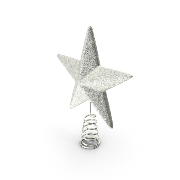 Silver Star Tree Topper PNG & PSD Images Silver Star Tree Topper PNG & PSD Images