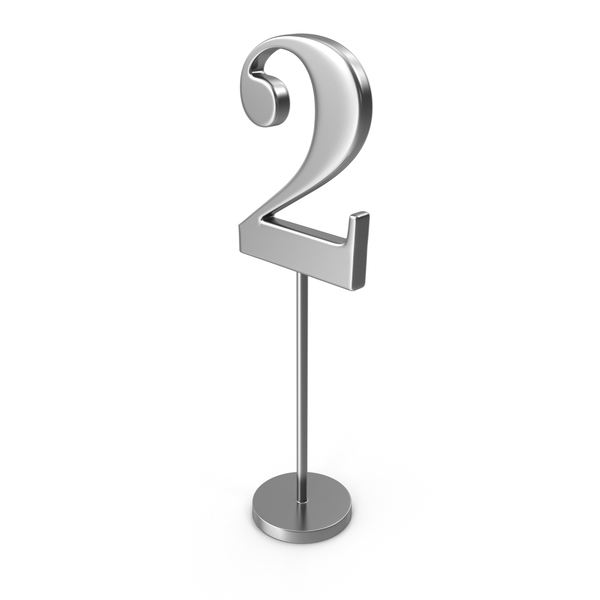 Silver Table Number 2 PNG & PSD Images Silver Table Number 2 PNG & PSD Images