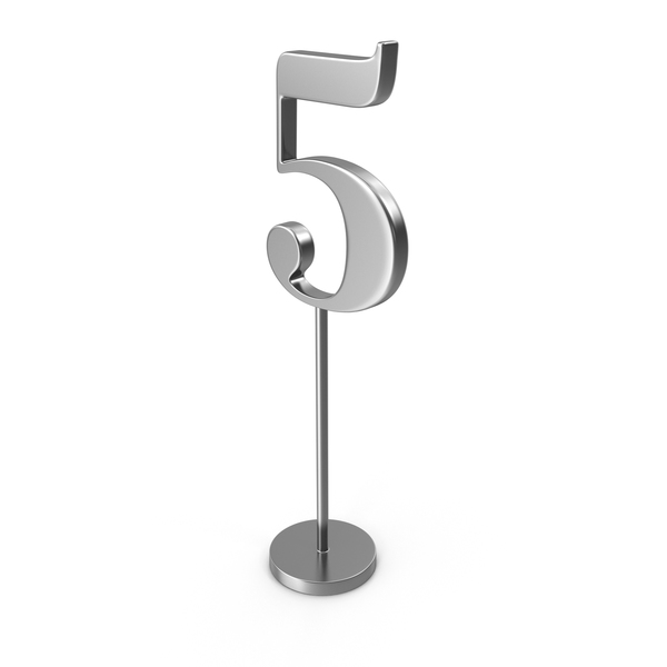 Silver Table Number 5 PNG & PSD Images Silver Table Number 5 PNG & PSD Images
