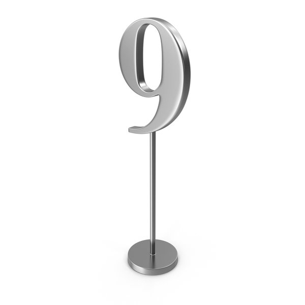 Silver Table Number 9 PNG & PSD Images Silver Table Number 9 PNG & PSD Images