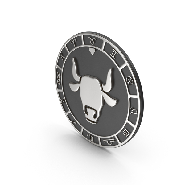 Symbols: Silver Taurus Zodiac Sign PNG & PSD Images