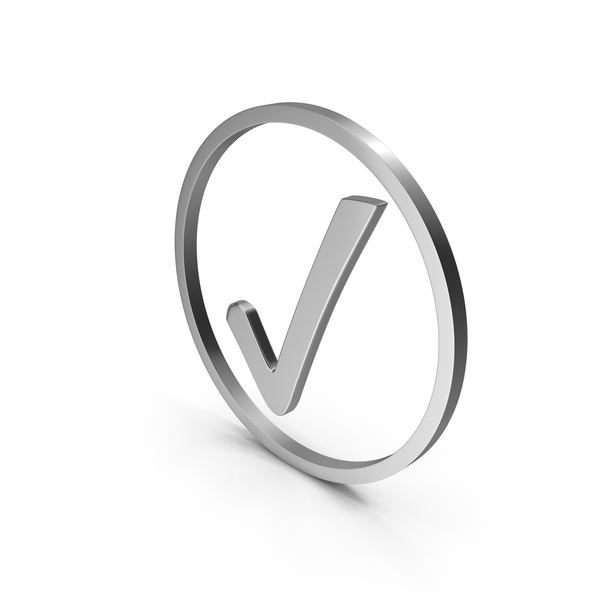 Symbols: Silver Tick Icon In Circle PNG & PSD Images Symbols: Silver Tick Icon In Circle PNG & PSD Images