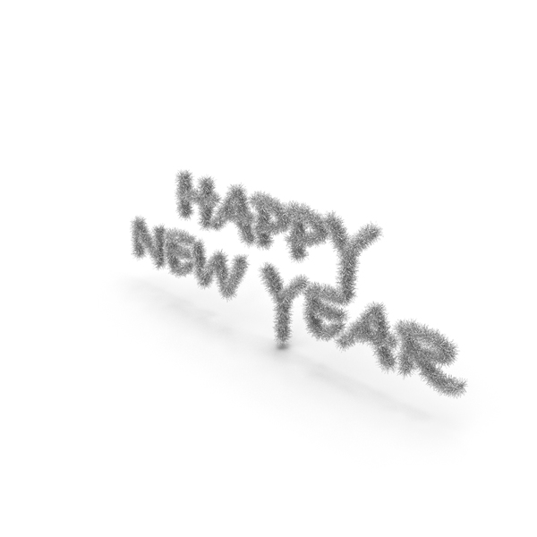Year's Letters: Silver Tree Symbol Happy New Year PNG & PSD Images Year's Letters: Silver Tree Symbol Happy New Year PNG & PSD Images