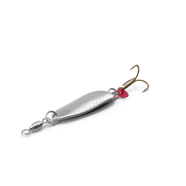 Fishing: Silver Trolling Spoon Lure PNG & PSD Images