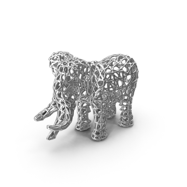Statue: Silver Voronoi Elephant Sculpture PNG & PSD Images Statue: Silver Voronoi Elephant Sculpture PNG & PSD Images