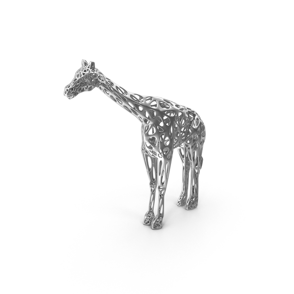 Animal Statue: Silver Voronoi Giraffe Sculpture PNG & PSD Images Animal Statue: Silver Voronoi Giraffe Sculpture PNG & PSD Images