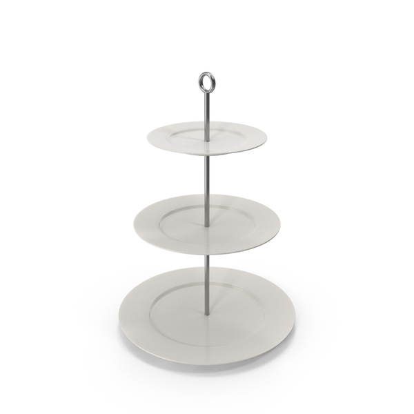Silver White Porcelain Cake Stand PNG & PSD Images