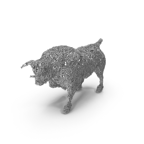 Symbols: Silver Wire Sculpture Bull PNG & PSD Images Symbols: Silver Wire Sculpture Bull PNG & PSD Images