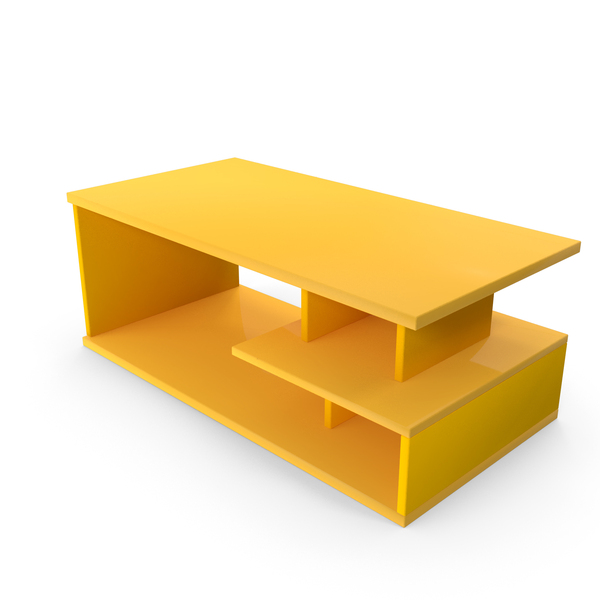Simple Modern Yellow Table PNG & PSD Images