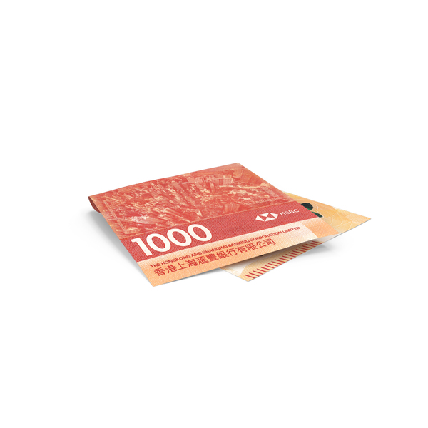 Currency: Single 1000 Hong Kong Dollars Fold Ground PNG & PSD Images