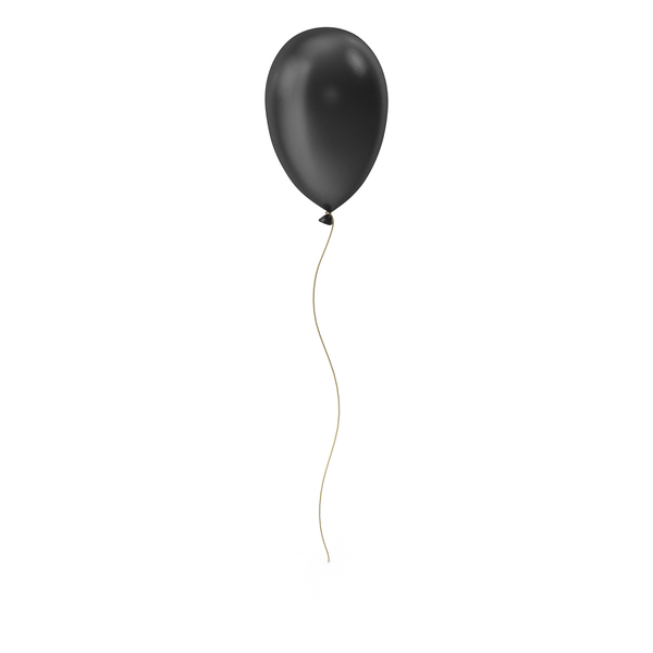 Balloons: Single Balloon Black PNG & PSD Images