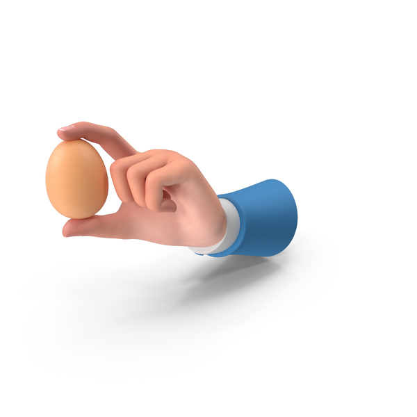 Single Brown Egg Holding Left Hand PNG & PSD Images