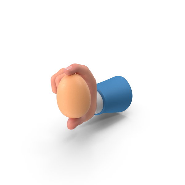 Single Brown Egg Holding Right Hand PNG & PSD Images