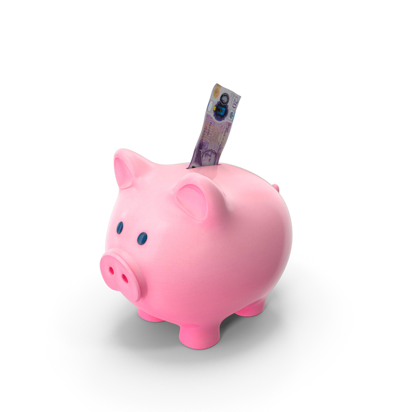 Single England 20 Pound Note Save Piggy Bank PNG & PSD Images