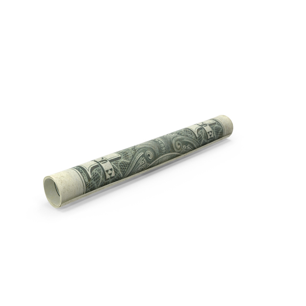 One Bill: Single Tightly Rolled Dollar PNG & PSD Images