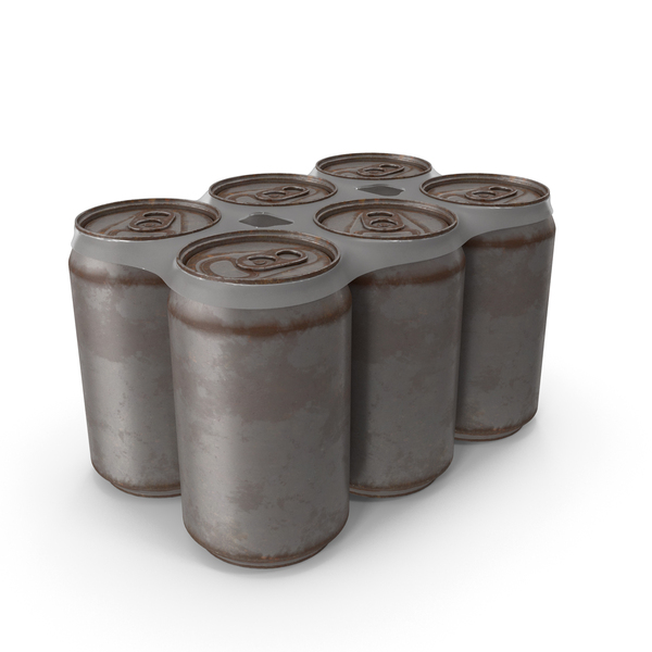 Aluminum: Six Beverage Can Rusty PNG & PSD Images